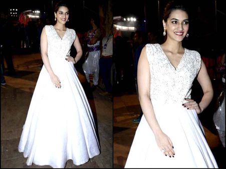 Kriti Sanon In Gorgeous White Evening Gown 