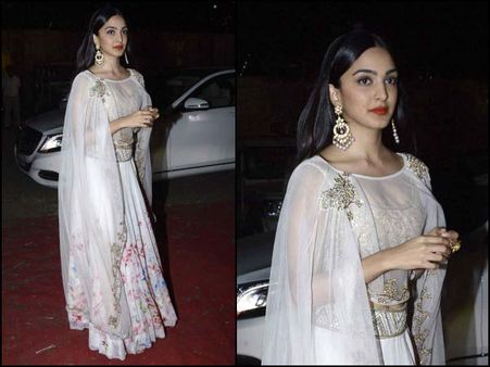 Kiara Advani In Ritika Mirchandani White Lehenga