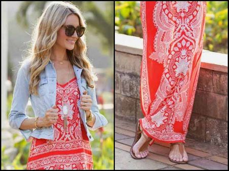 A Printed Maxi Dress