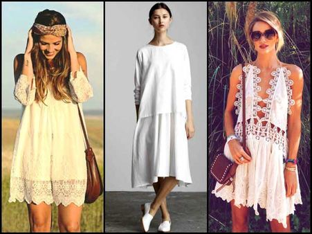 A White Crochet Cotton Dress
