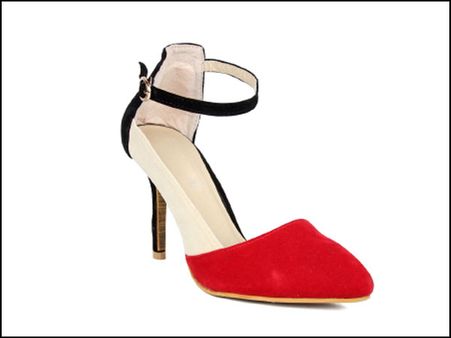 Ankle Strap Red Pumps