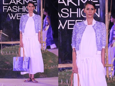 White Tunic + Printed Half-Jacket