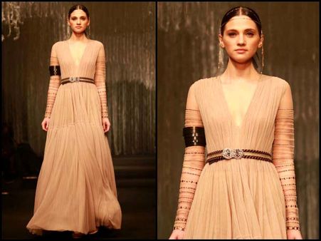 Beige Empire Gown Beige Empire Gown