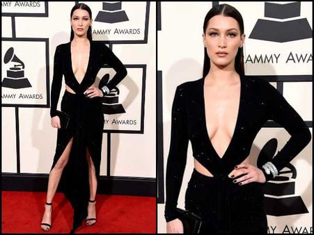 Bella Hadid In Sparkling Black