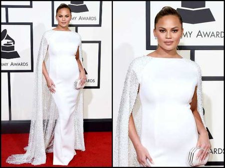 Chrissy Teigen In Sheer White