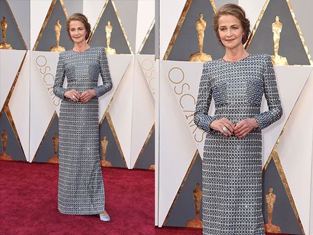 Charlotte Rampling In The Regal Grey Dress
