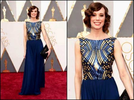 Chloe Pirrie In Cobalt Blue Gown