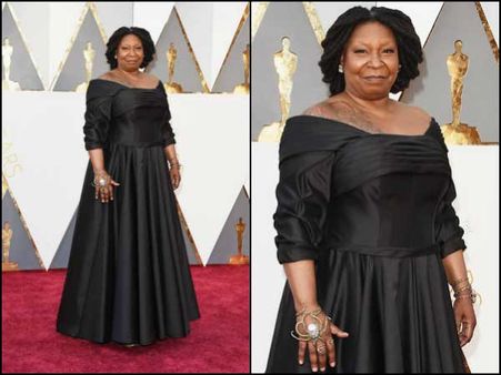 Whoopi Goldberg In Black Dress