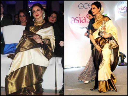 Rekha In Her Silk Saree