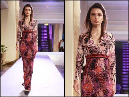 Printed Floor-Length Dress