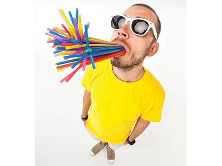 Most Straws Stuffed In The Mouth