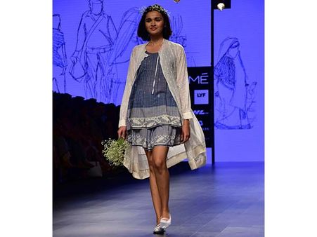 Light Blue Charms White Robe