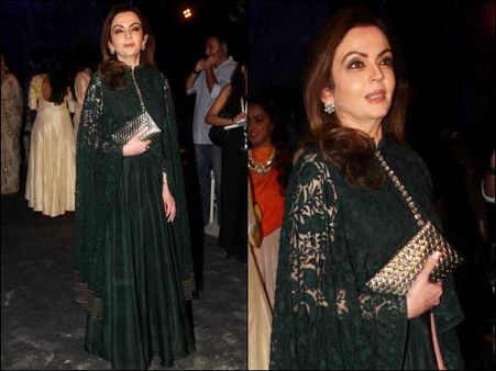Neeta Ambani In Green Ensemble Neeta Ambani In Green Ensemble