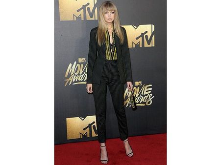 Gigi Hadid In Stripes