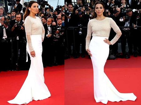 Eva Longoria In White Gown Eva Longoria In White Gown
