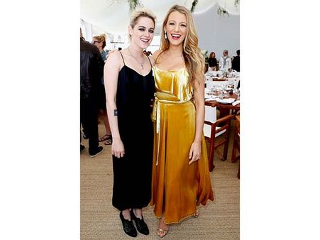 Kristen In Black Slip Dress