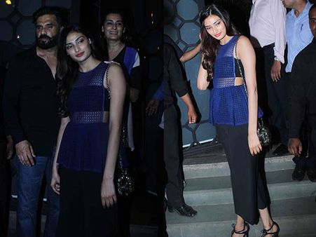 Athiya Shetty With Daddy