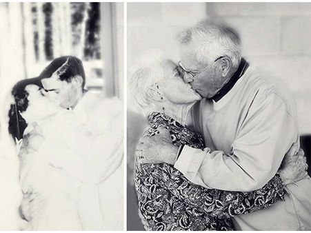 Sixty Years Of Marriage And Still Kissing