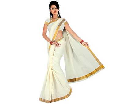 White & Gold Kerala Saree White & Gold Kerala Saree
