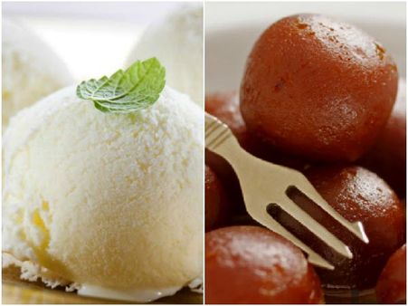  Jamun & Vanilla Ice Cream: