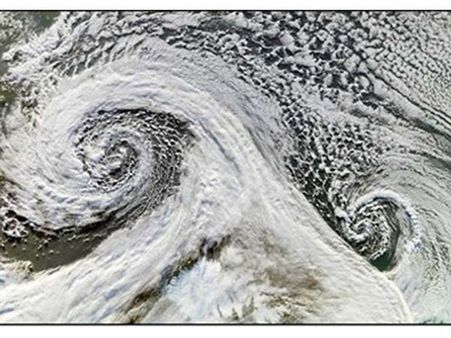 Double Cyclone In Iceland