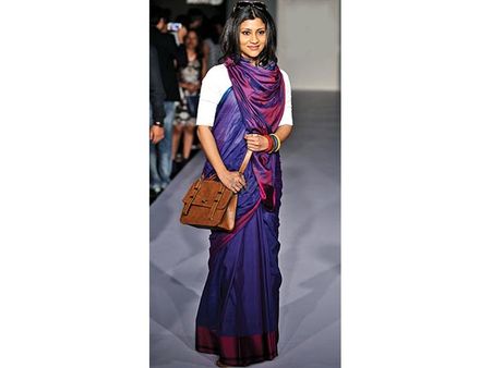 Purple Cotton Saree