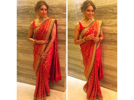 Brocade Red Saree Brocade Red Saree