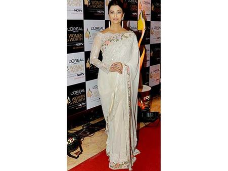 In Tarun Tahilliani White Saree