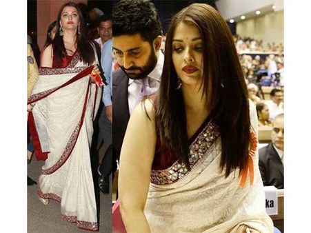 In Manish Malhotra White Saree