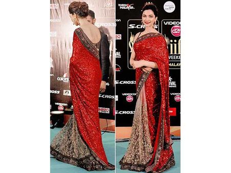 In Red Sabyasachi Saree