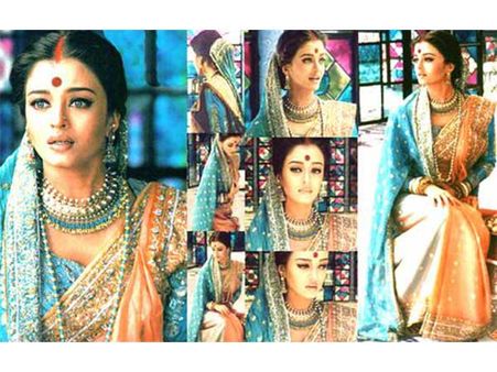 Blue & Peach Saree Blue & Peach Saree