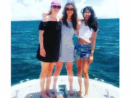 Denim Shorts & White Crop Top