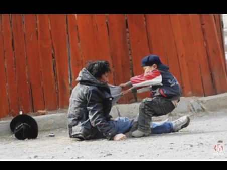 Kid Dragging His Alcoholic Father Kid Dragging His Alcoholic Father