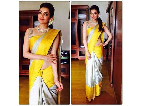 In Yellow Silk Saree In Yellow Silk Saree