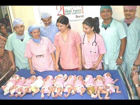 Indian Woman Gives Birth To 11 Babies!!!