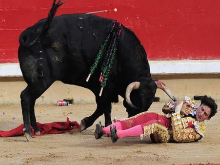 Bull's Horn Pierced Through His Chest