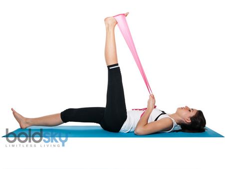 6. Reverse Crunch With Resistance Bands: