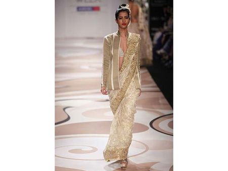 Long Jacket With A Saree