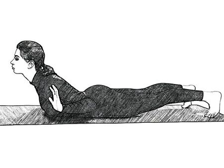 5. Makarasana: 5. Makarasana: