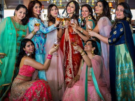 The Cocktail Red Lehenga