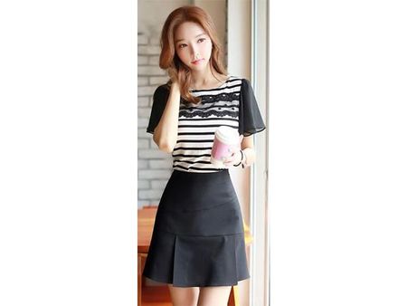 Flared Hemline Mini Skirts 