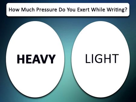 How Much Pressure Do You Exert While Writing? How Much Pressure Do You Exert While Writing?