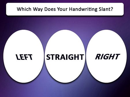 Which Way Does Your Handwriting Slant? Which Way Does Your Handwriting Slant?