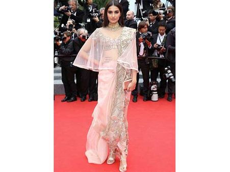 Dhoti Saree With A Sheer Cape Blouse