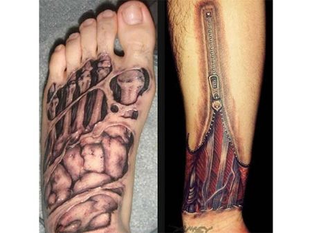 Unzipped Foot & Arm!