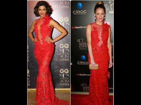 4. Deepika copied the red rose gown from Julie Marie Berman