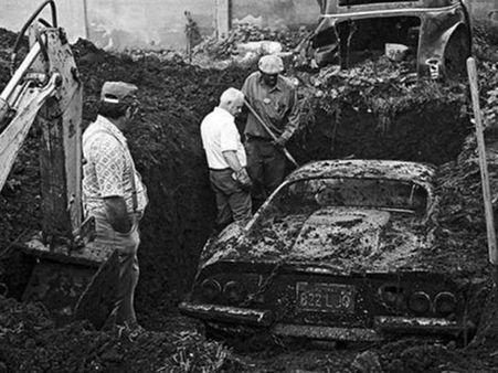 A Buried Ferrari!