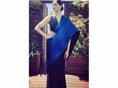2. Sonam Kapoor in a Suneet Verma saree