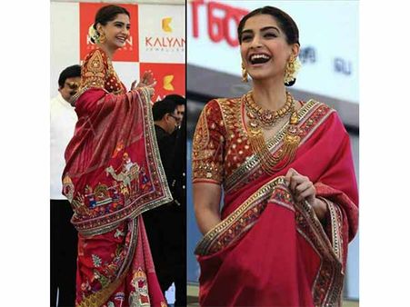 7. In a Rahul Mishra saree
