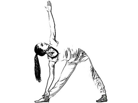 2. Trikonasana (Triangle Pose)